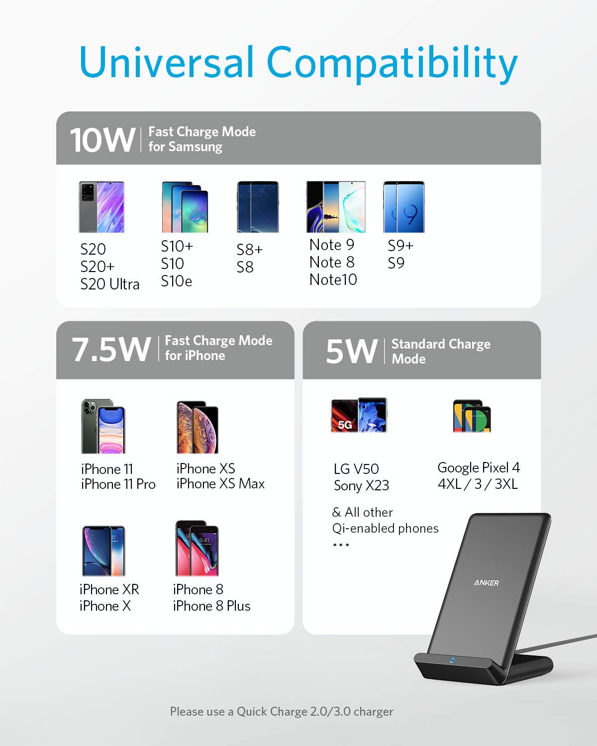 Anker 313 Wireless Charger Stand (PowerWave Stand)