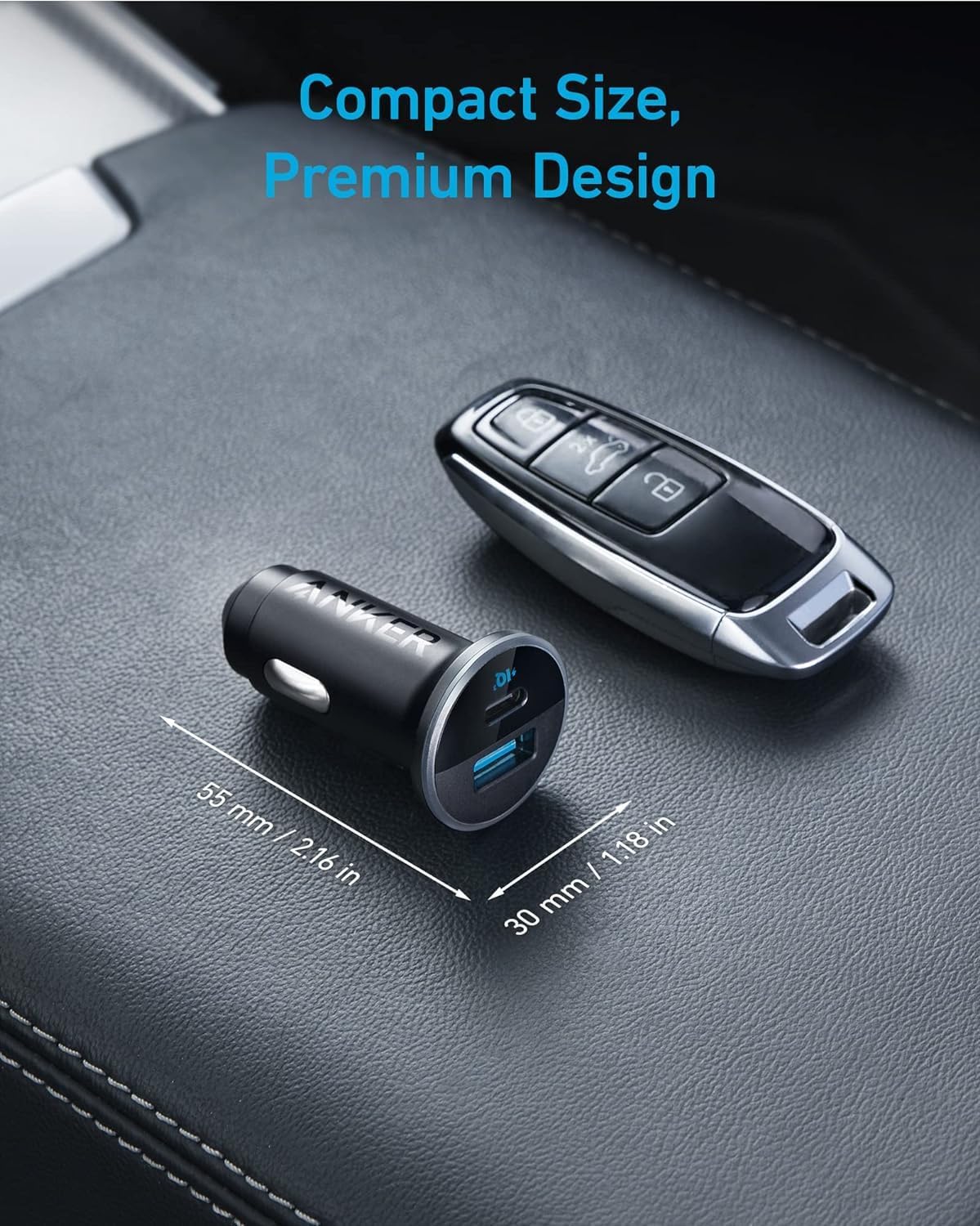 Anker 323 Dual-Port Fast Car Charger (52.5W)