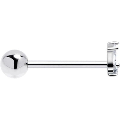 CZ Butterfly Barbell Tongue Ring
