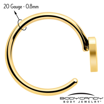 Lot de boucles d'oreilles créoles ouvertes en forme de cœur en titane de grade implantaire, calibre 20G, ton or