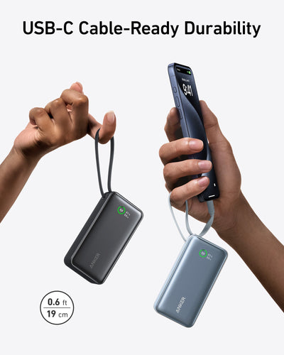 Batterie externe Anker Nano (30W, câble USB-C intégré)