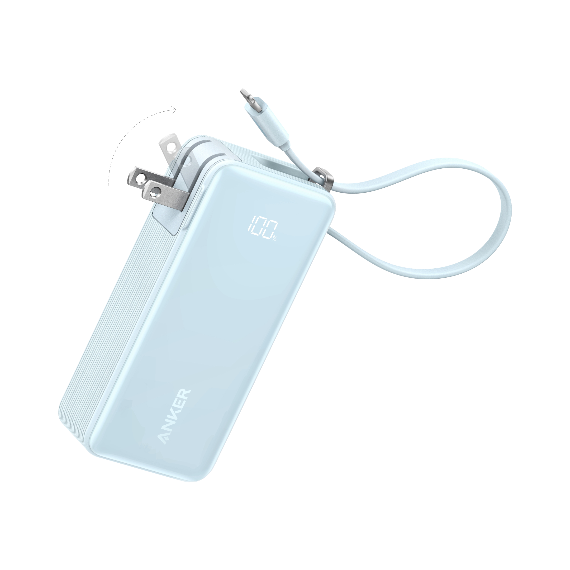 Batterie externe Anker (10K, Fusion, Câble intégré)