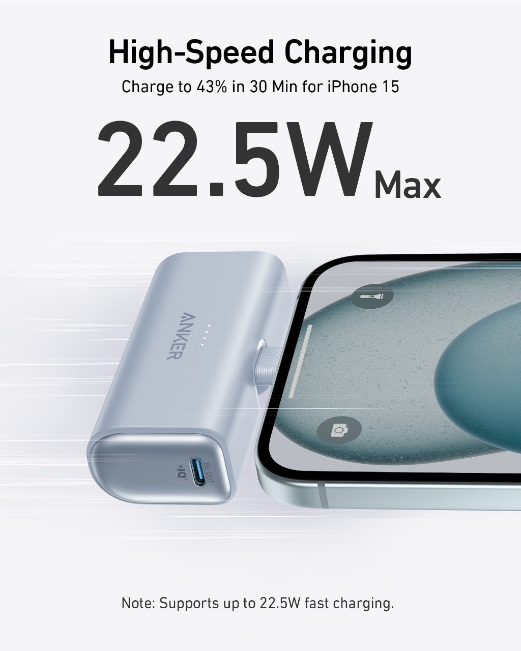 Anker Nano Power Bank (22.5W, conector USB-C integrado)