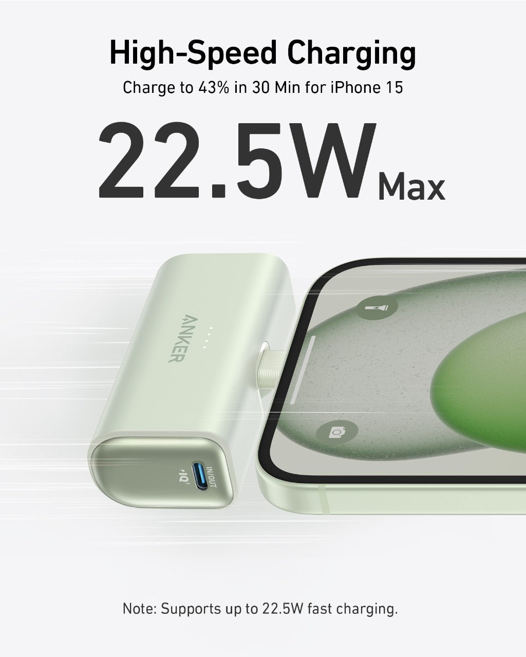 Anker Nano Power Bank (22.5W, conector USB-C integrado)