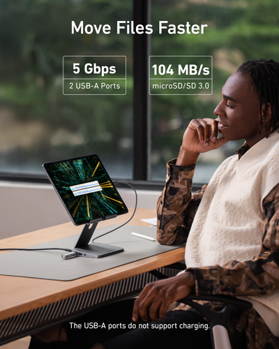Concentrateur USB-C Anker 551 (8-en-1, support de tablette)