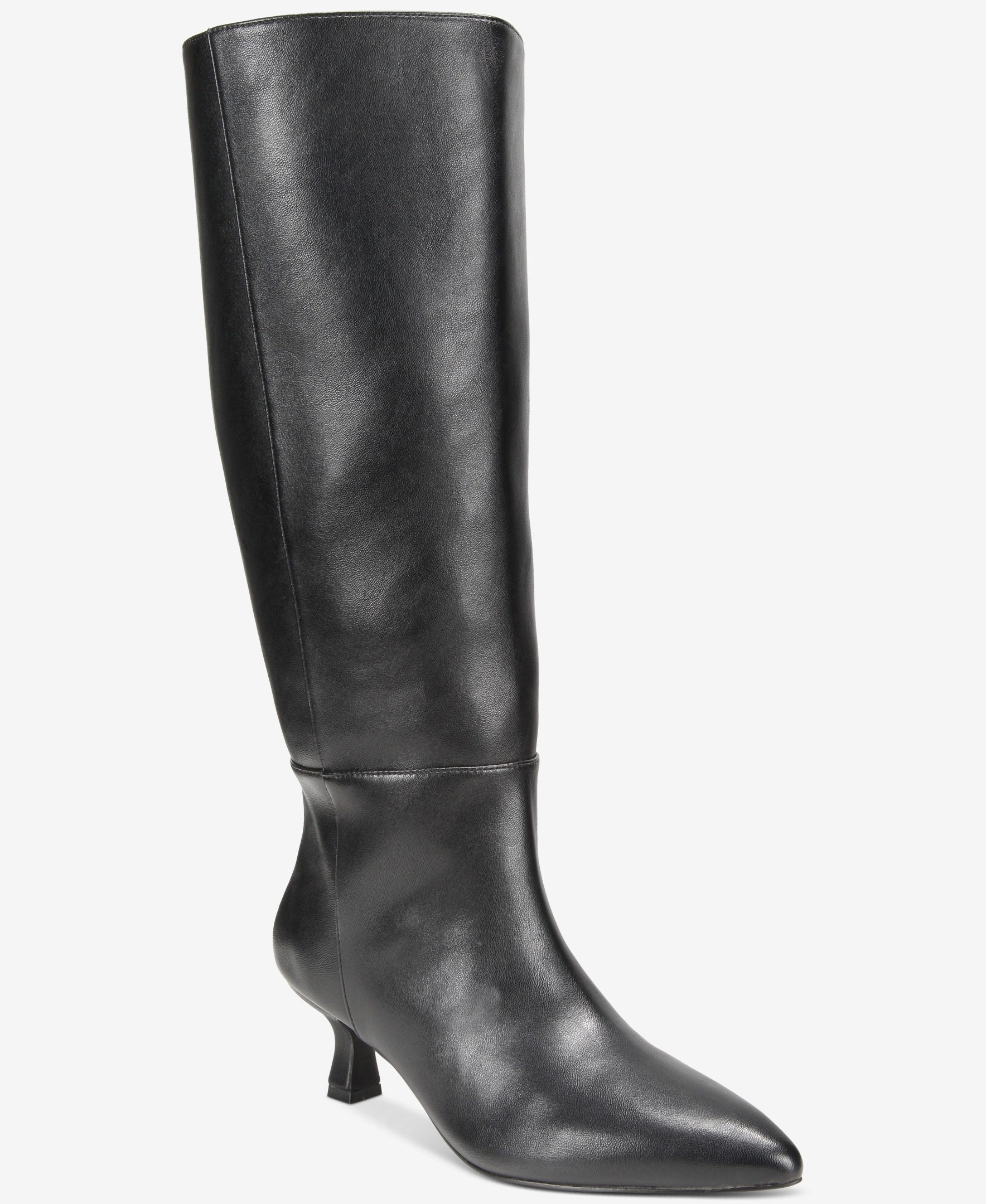 ALICE Black Wide-Calf Riding Boots