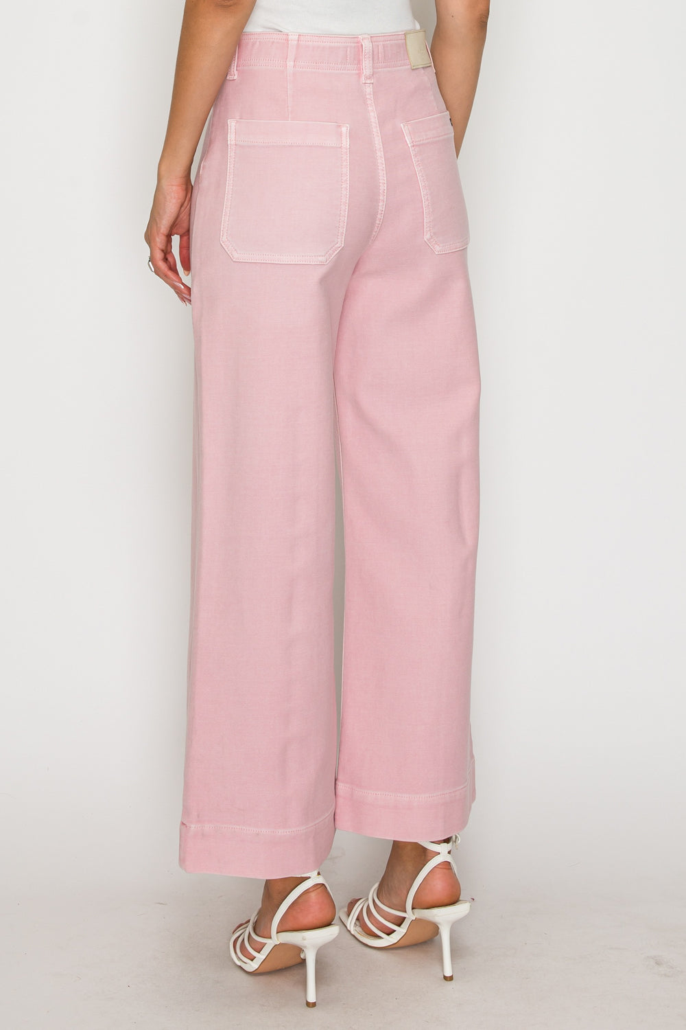 ARTEMIS VINTAGE TUMMY CONTROL ULTRA HIGH RISE PINTUCK CROP WIDE LEG JEANS