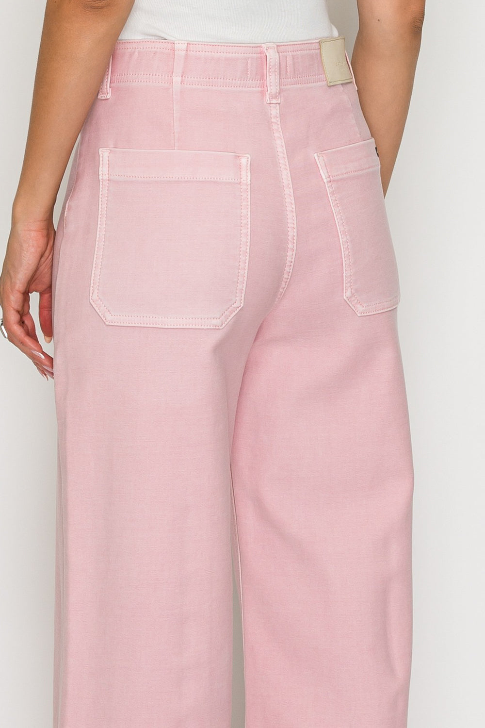 ARTEMIS VINTAGE TUMMY CONTROL ULTRA HIGH RISE PINTUCK CROP WIDE LEG JEANS