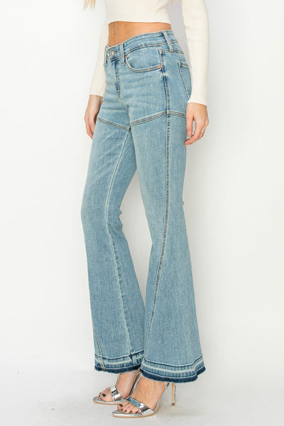 Brianna High Rise Skinny Flare Jeans (Reg & Plus)