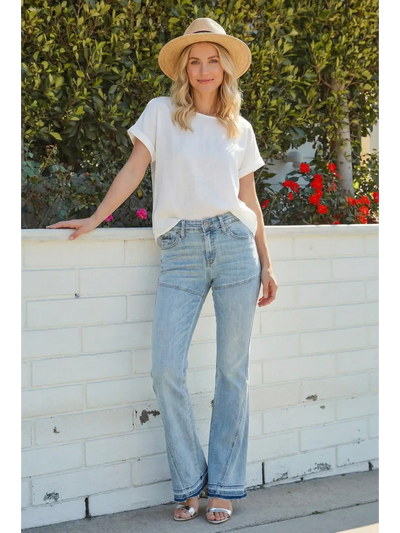 Brianna High Rise Skinny Flare Jeans (Reg & Plus)