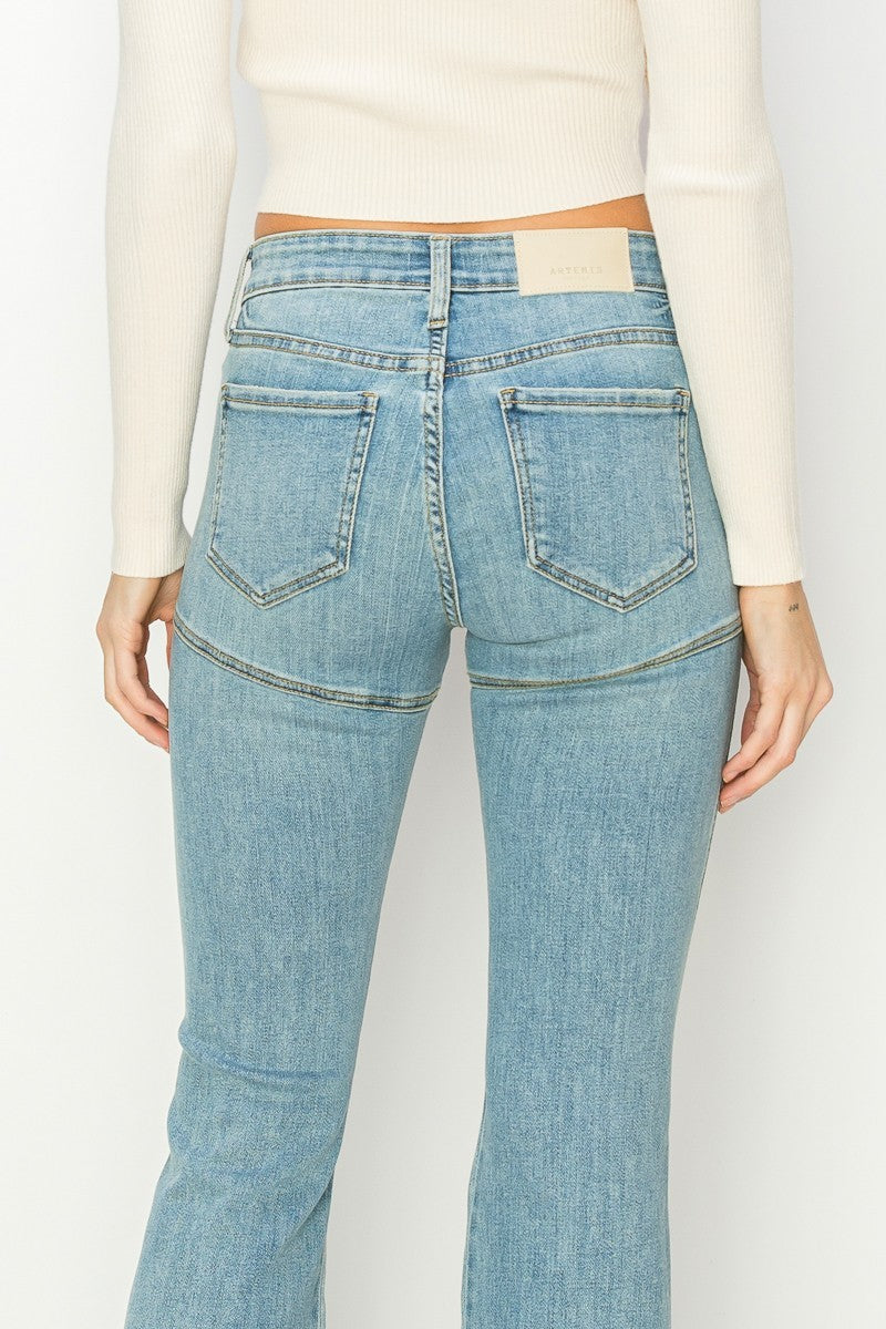 Brianna High Rise Skinny Flare Jeans (Reg & Plus)