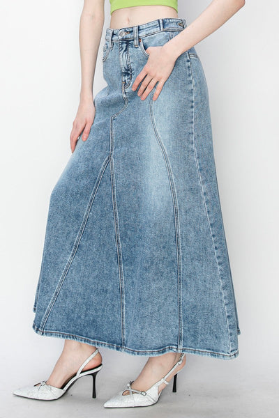 Kayla Denim Maxi Skirt