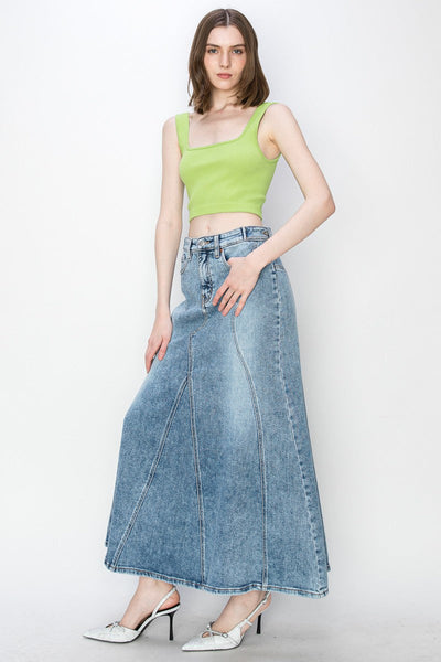 Kayla Denim Maxi Skirt