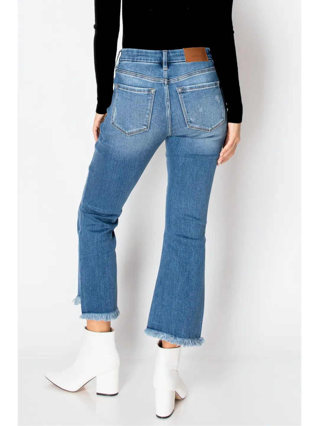 Eco Friendly Crop Flare Jeans by Artemis Vintage – product view 4