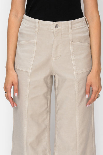 High Rise Slim Crop Palazzo Jeans