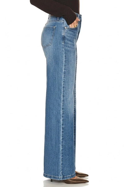 Claudia high-rise tummy-control vintage wide-leg jeans with front seam detailing by Artemis Vintage; product view 15.