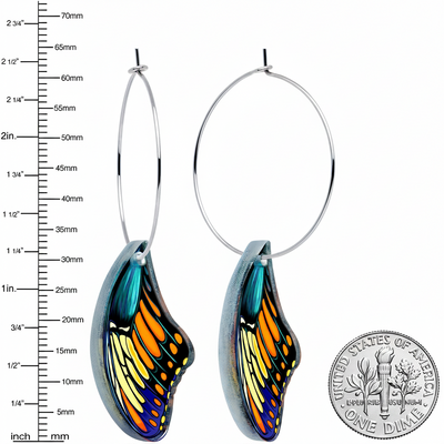 Butterfly Wing Hoop Earrings – Onyx O