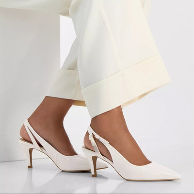 Vaila Clover Beige Slingback Pumps, product view 5.