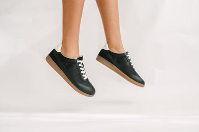 Baskets compensées TAYLOR noires en matières mélangées