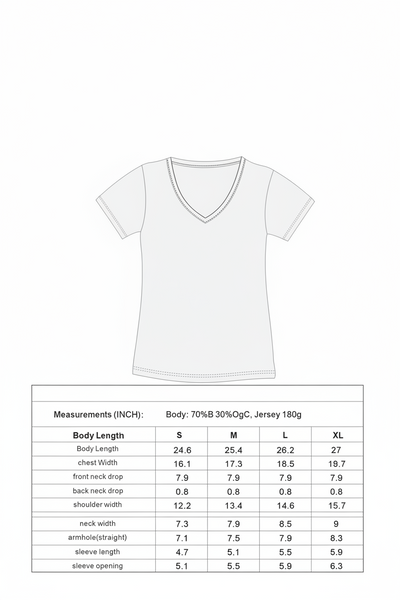 Clearance Women’s Bamboo V-Neck Cap Sleeve Tee