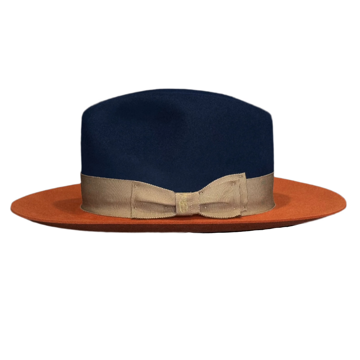 Bellissimo El Capo Two-Tone Sapphire & Cinnamon Fedora; product view 1.