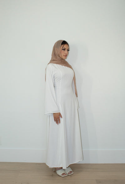 Aidah Tie Back Dress - White