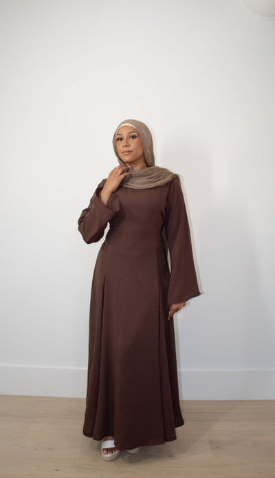 Robe Aidah à nouer au dos - Marron
