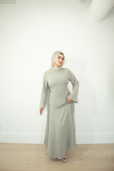 Aidah Tie Back Dress - Sage