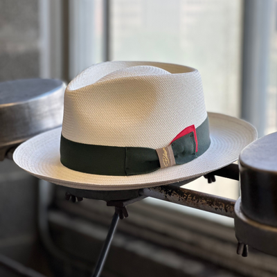 Bellissimo Panama Fox Elite Green Hat; product view 1.
