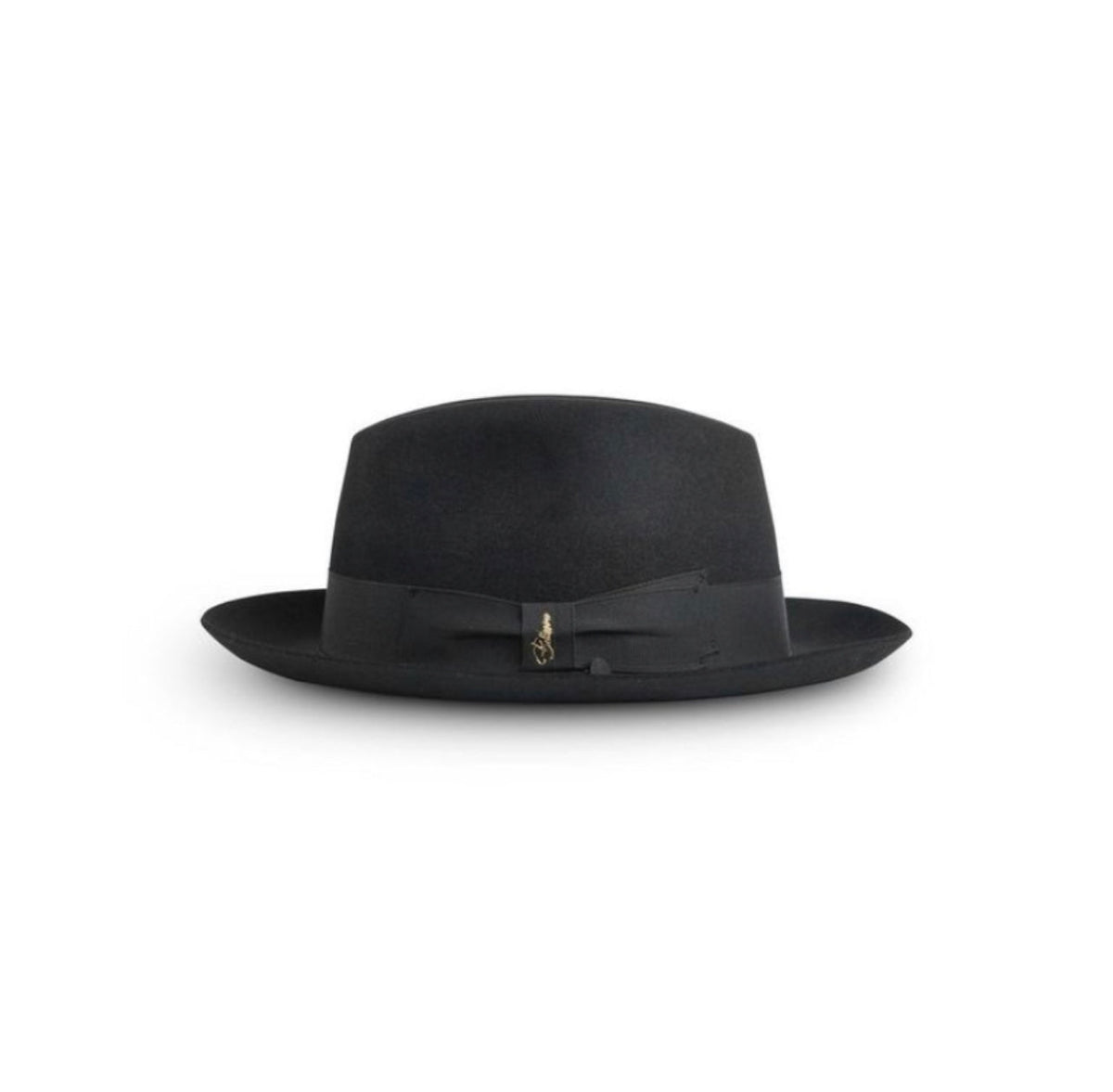 Bellissimo Tuscana I Black Fur-Felt Fedora — 2-Inch Brim; product view 1.