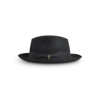 Bellissimo Tuscana I Black Fur-Felt Fedora — 2-Inch Brim; product view 1.