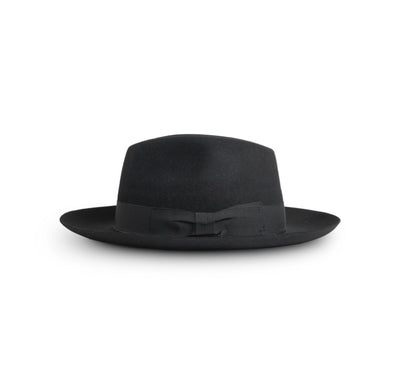 Bellissimo Tuscana IV Black Fur-Felt Fedora — 2 3/4-Inch Brim; product view 1.