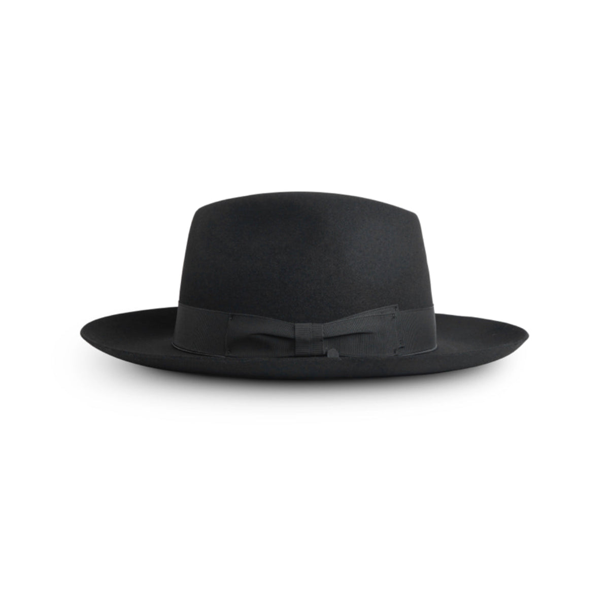 Bellissimo Tuscana V Black Fur-Felt Fedora — 3-Inch Brim; product view 1.