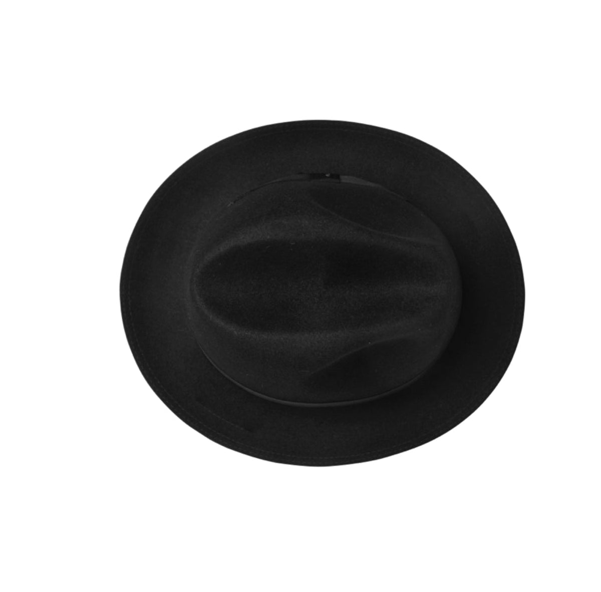 Bellissimo Tuscana I Black Fur-Felt Fedora — 2-Inch Brim; product view 2.