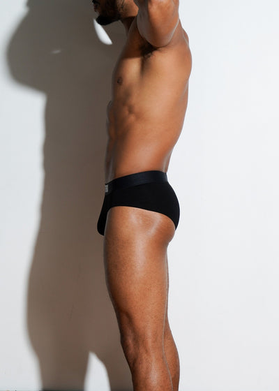 Men’s Black Four-Way Stretch Brief