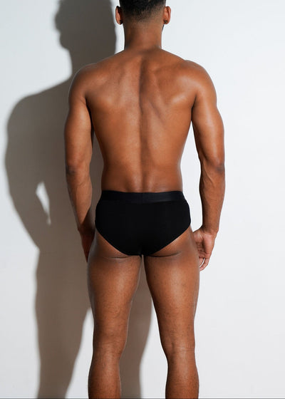 Men’s Black Four-Way Stretch Brief