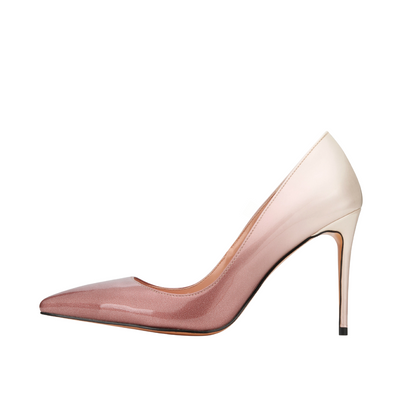 Zapatos de tacón de charol ombré rosa MAVEN