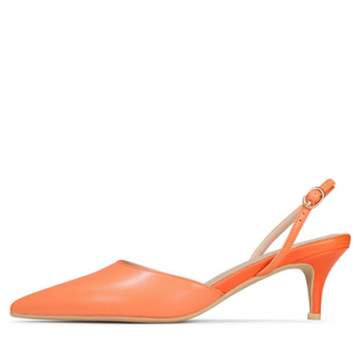 MIA Apricot Pointed-Toe Slingback Pumps