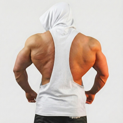 Physique Bodyware Men's Sleeveless Training Hoodie, product view 3.