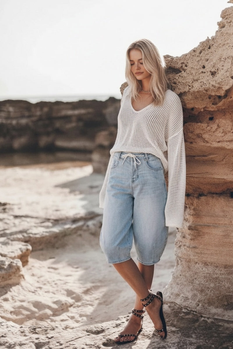 High Rise Relaxed Tapered Jorts