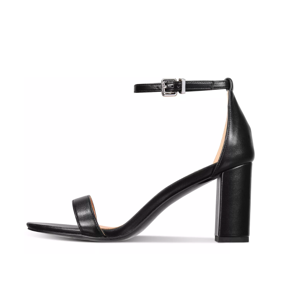 Sandalias ZOE negras con tacón en bloque
