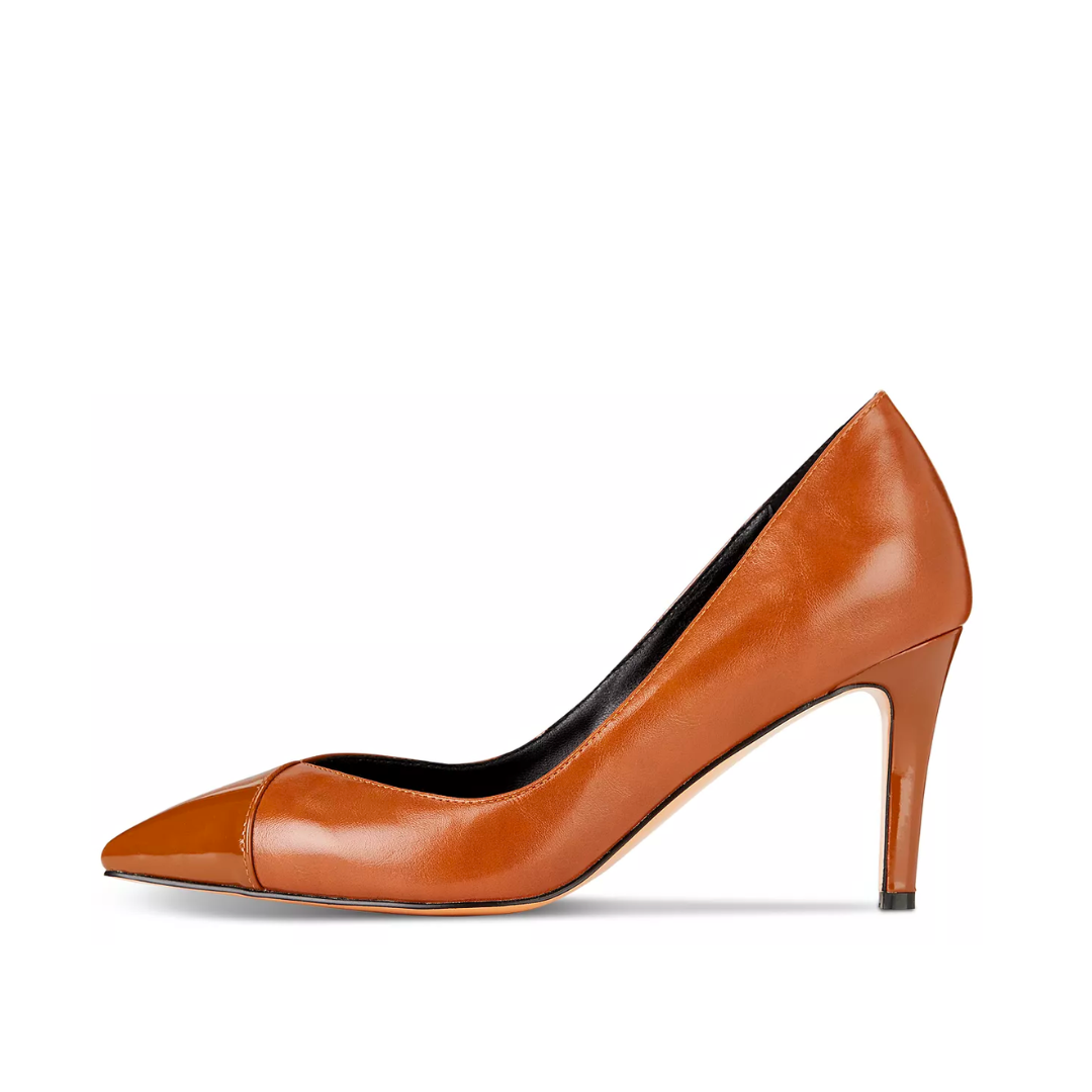 Vaila Michelle Coffee Stiletto Pumps, product view 1.