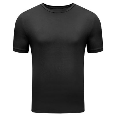 Camiseta de cuello redondo de bambú-rayón para hombre