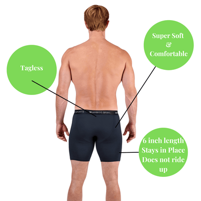 Men's Bamboo Sports Boxer Briefs - 4 Pack