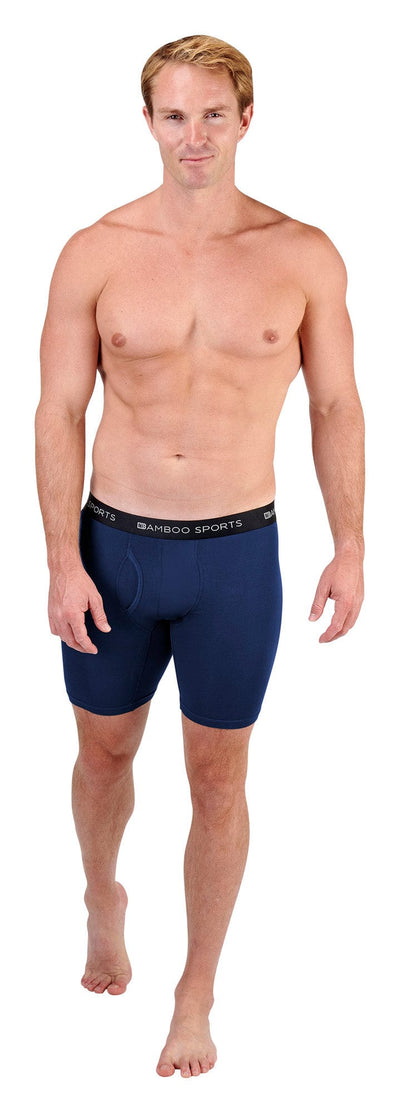Men's Bamboo Sports Boxer Briefs - 4 Pack
