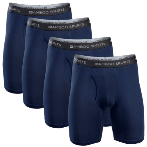 Men's Bamboo Sports Boxer Briefs - 4 Pack
