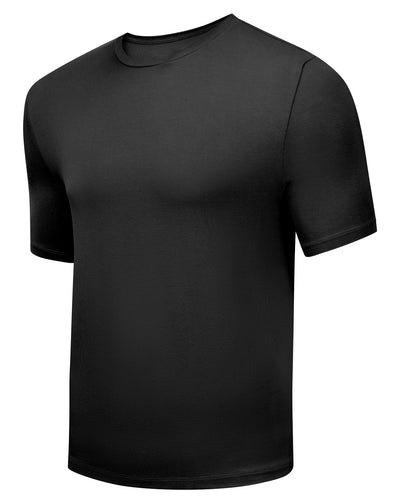 Camiseta de cuello redondo de bambú-rayón para hombre