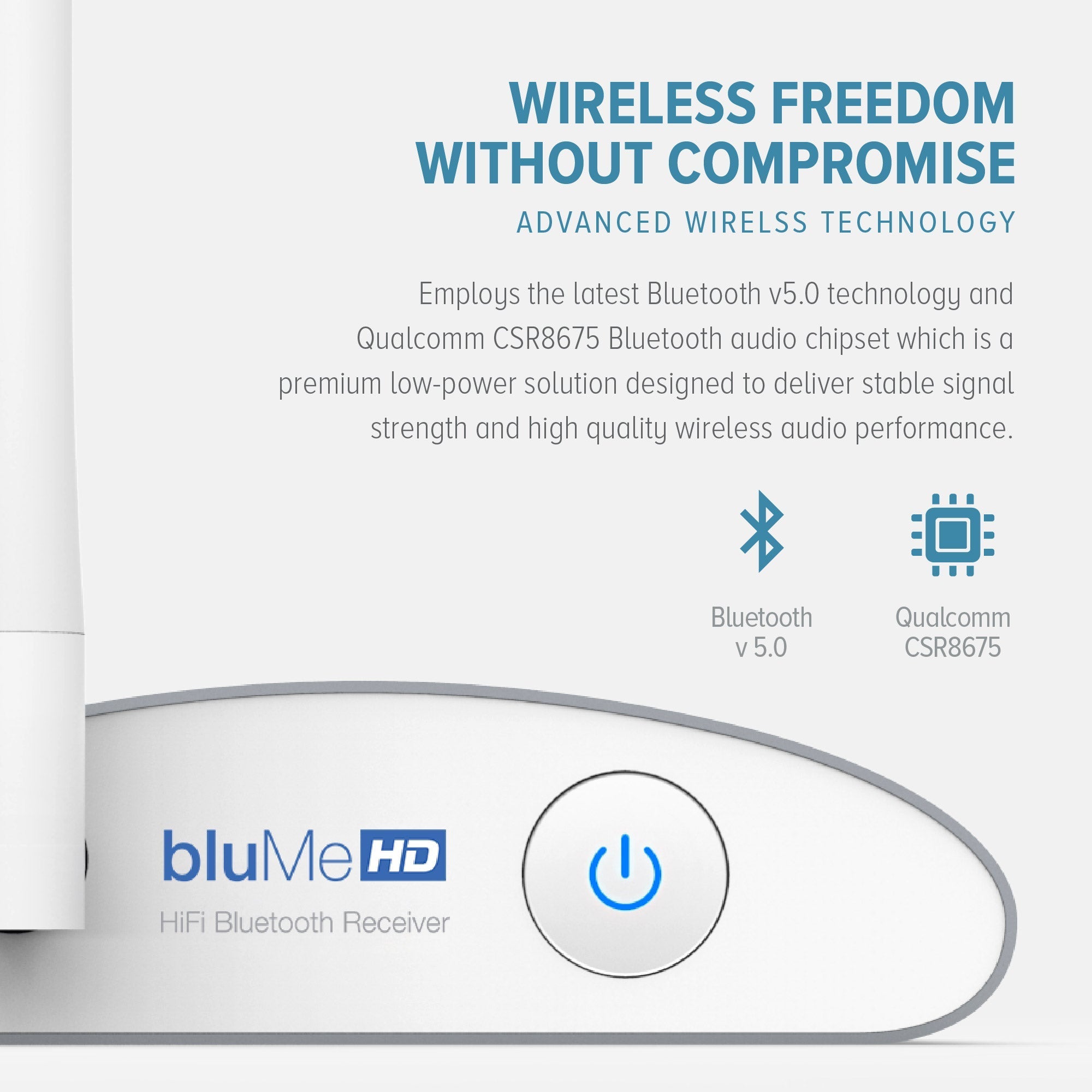 Receptor de música Bluetooth HiFi HD bluMe