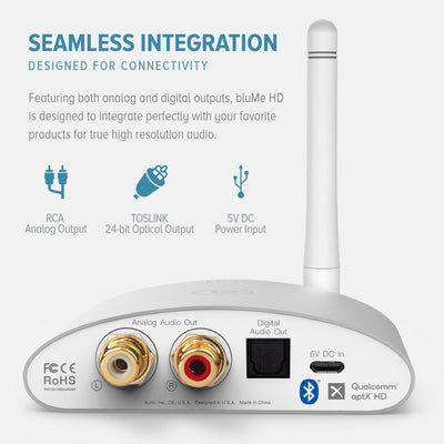 Receptor de música Bluetooth HiFi HD bluMe