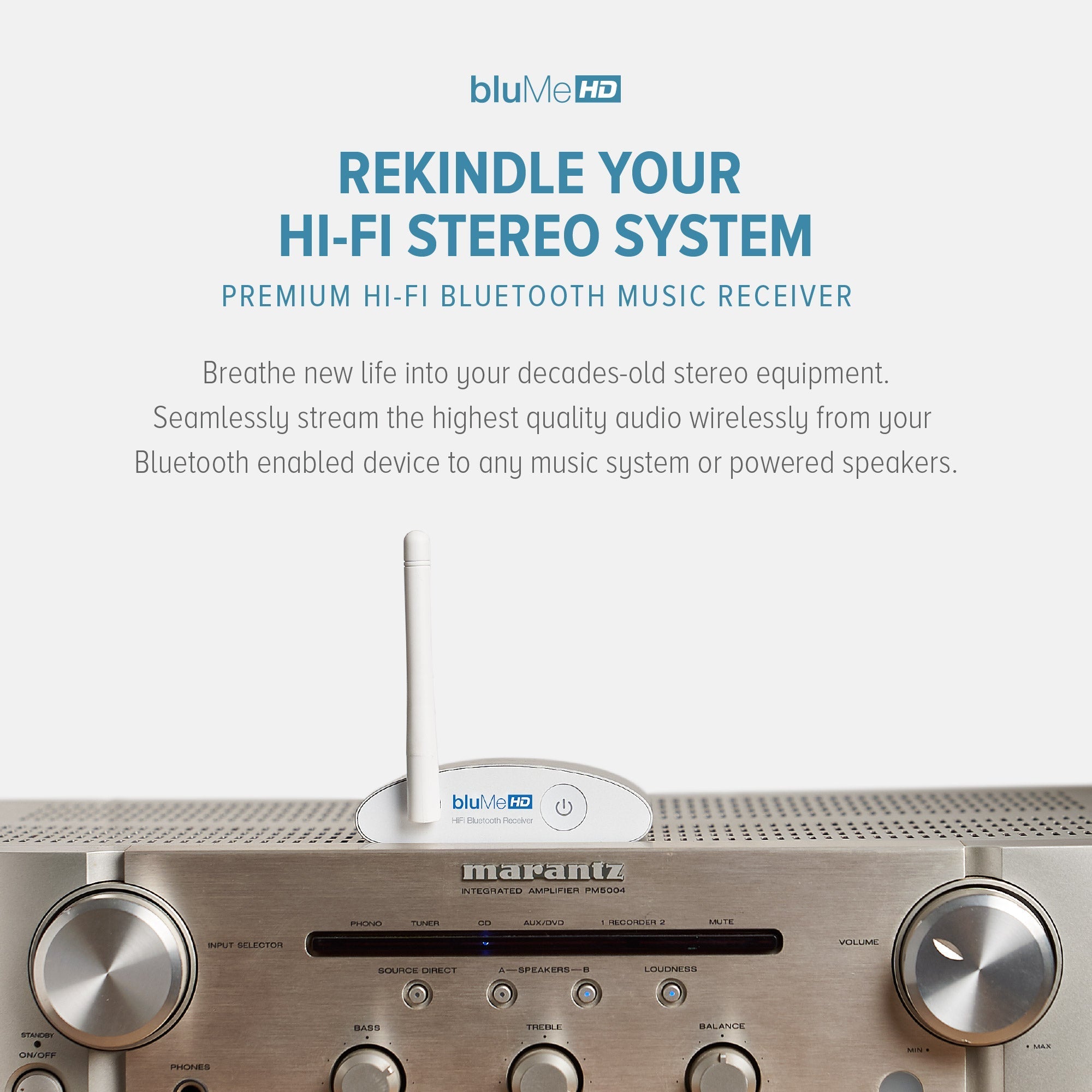 Receptor de música Bluetooth HiFi HD bluMe